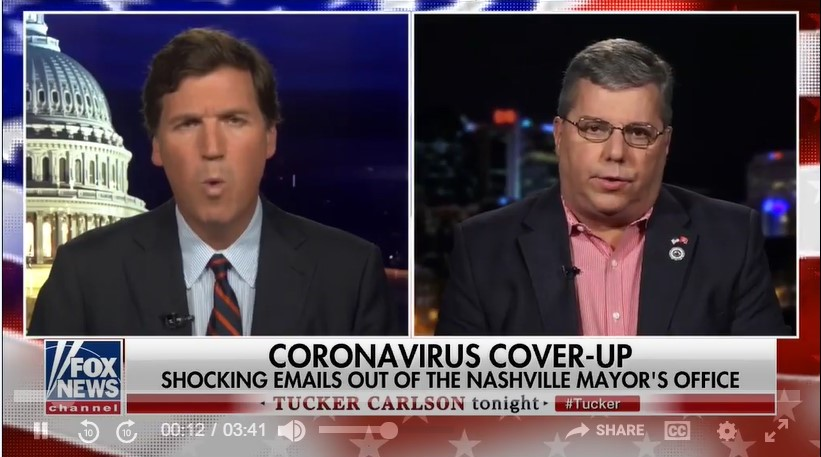 Steve Glover Spreads COVID-19 Misinformation on <i>Tucker Carlson Tonight</i>